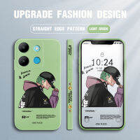 (คลังสินค้าพร้อม) เคสโทรศัพท์มือถือสำหรับ Infinix สมาร์ท7/เคสโทรศัพท์ X6515สำหรับเด็กหญิงเด็กชายอะนิเมะ Roronoa Zoro เคสขอบด้านข้างน้ำฝาหลังปกป้อง