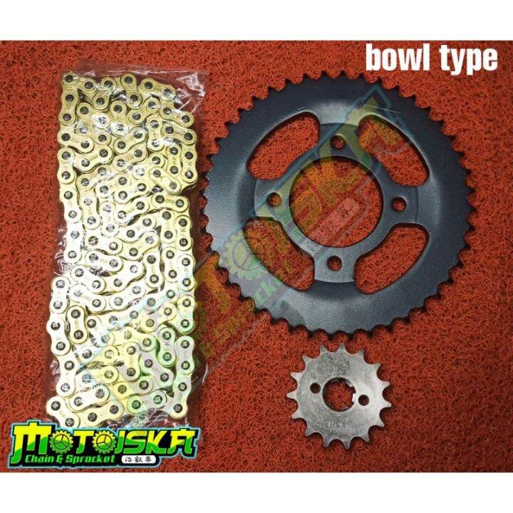 TVS APACHE RTR 150 160 180 ( FLAT or BOWL ) Chain & Sprocket set