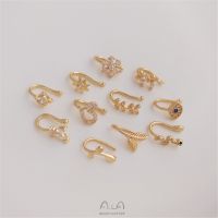 Anti allergic 14K gold clad nose clip non punch nose stud multi purpose ear bone clip ear clip nose ring piercing jewelry