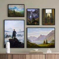 Vintage Casper David Friedrich Fantasy Landscape Fine Art พิมพ์ภาพวาดผ้าใบสำหรับ Wall Room Home Decor-ป่าภายใต้ Moonlight-ฉากธรรมชาติที่สวยงาม