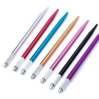 ；‘【；- High Quality Wholesale Double Head Manual Tattoo Pen Micropigmentation Microblade Eyebrow Pen For Permanent Makeup Supplies