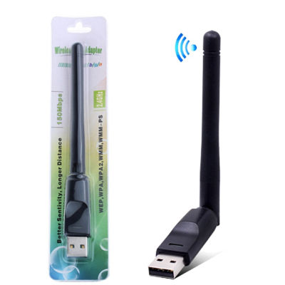 เสาWIFI USB MT-7601 Adapter USB 2.0 WiFi การ์ดเครือข่ายไร้สาย 802.11 B/g/n LAN Adapter 2.4G WiFi Dongle Receiver Adapter