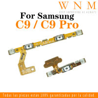 สำหรับ Samsung Galaxy C9 / C9PRO C900 Pro ปุ่มเปิด/ปิดสายเคเบิลงอได้ระดับเสียงเฟล็กซ์ริบบอนอะไหล่สายเคเบิล