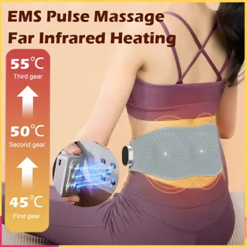 Low frequency pulse lumbar spine massager home physiotherapy waist support  heating waist and abdomen kneading massager