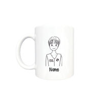 HappyLife Character Mug แก้วมัคสกรีน 11 ออนซ์ แก้วสกรีน สกรีนข้อความได้ ของขวัญวันเกิด ของขวัญรับปริญญา ของขวัญงานเกษียณ ของขวัญวันสำคัญ