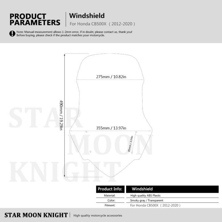 อุปกรณ์เสริมรถจักรยานยนต์หน้าจอกระจกบังลมกระจกบังลมสำหรับฮอนด้า-cb500x-cb-500-x-cb500-2012-2020-2019-2018-2017-2015-2016