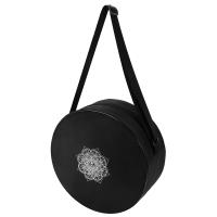 Yoga Wheel Bag Nylon Black Mandala Flower 36x14cm Yoga Circle Bag for Yoga Wheel Large Capacity