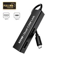 Ezcap314 Two Port HDMI Video Capture Card Dual HDMI To Type C Game Recorder HD 1080p 60fps for PS4 Xbox Camera PC Live Streaming Adapters Cables