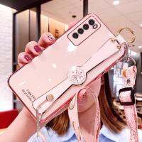 【Great. Cell phone case】 (คลังสินค้าพร้อม) P30 Huawei P20หรูหรา P40 Pro Mate 20 30สำหรับ Nova 5T Honor สายรัดข้อมือหลังเคสโทรศัพท์มือถือชุบโลหะนุ่มปกป้องเต็มรูปแบบของรูละเอียด