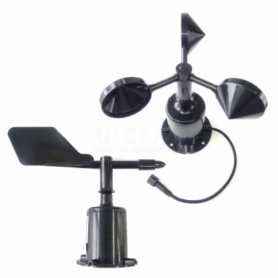 30m/s Weather Station Outdoor 3 Cup Anemometer Sensor Polycarbon Fiber Wind Speed Wind Direction Sensor Output RS485 4-20MA 0-5V Power Points  Switche