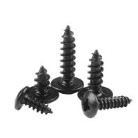 10-50pcs M3 M4 M5 M6*L Steel With Black Phillips Truss Head (Cross Recessed Mushroom Head) Self Tapping Screws Nails Screws  Fasteners