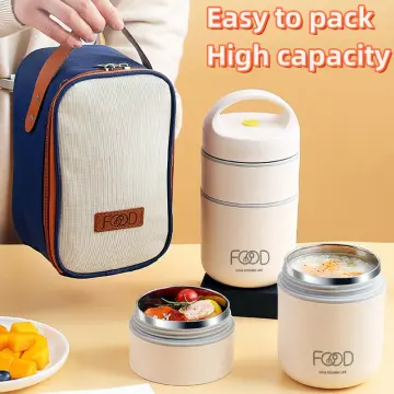 304 stainless Large Capacity 500ML Thermos Lunch Box Portable Stainless  Steel Food Soup Containers Vacuum Flasks Thermocup