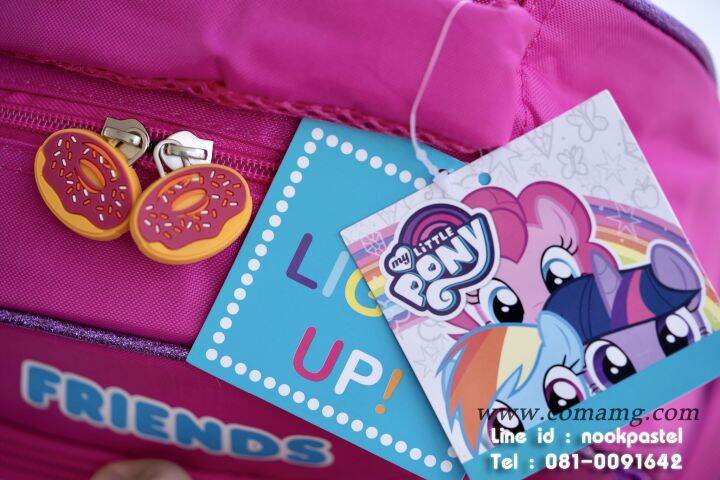 กระเป๋าเป้เด็กโพนี่-my-little-pony-everything-sweeter-มีไฟ-ลิขสิทธิ์แท้-14นิ้ว