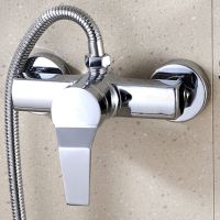 Bathtub Hot and Cold Mixing Water Faucet Sink Spray Double Shower Head Deck Taps