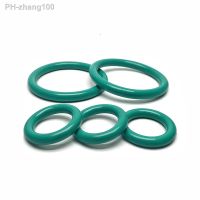 【DT】hot！ 2mm 3mm 24-61mm Fluorine Rubber O Junta tórica de goma flúor verde O-Ring Gasket