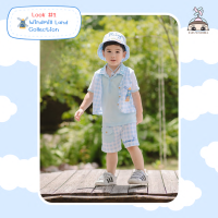 Baby Windmill เสื้อผ้าเด็กชาย เสื้อโปโลเด็ก กางเกงขาสั้นเด็ก + หมวก สำหรับเด็ก 9 เดือน ถึง 5 ขวบ