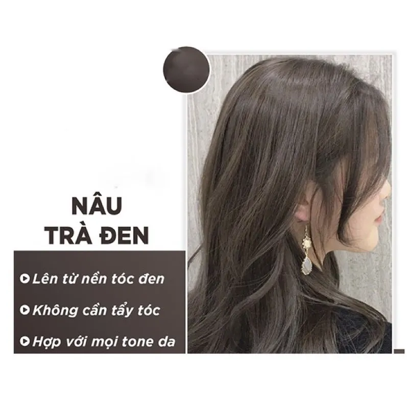 Thuốc Nhuộm Tóc Màu Nâu Trà Đen  Lên Từ Nền Đen Không Tẩy  Colormin   Shopee Việt Nam