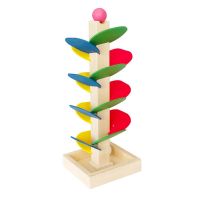 1PC Wooden Tree Building Block Falling Ball Toy for Kids Montessori Toy Leaf Ball Toys Early Education Leaf Tower Ball Pouring