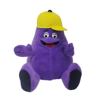 Grimace Plush Cute Soft Kawaii Grimace Yellow Hat Plush Toy Festival Stuffed Animals Birthday Pillow Home Decoration Gifts classy