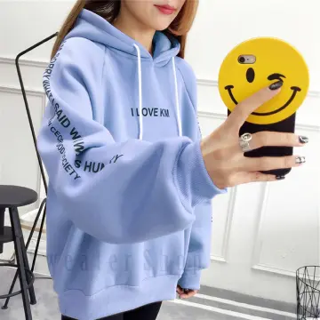 Sweater hoodie wanita top lazada