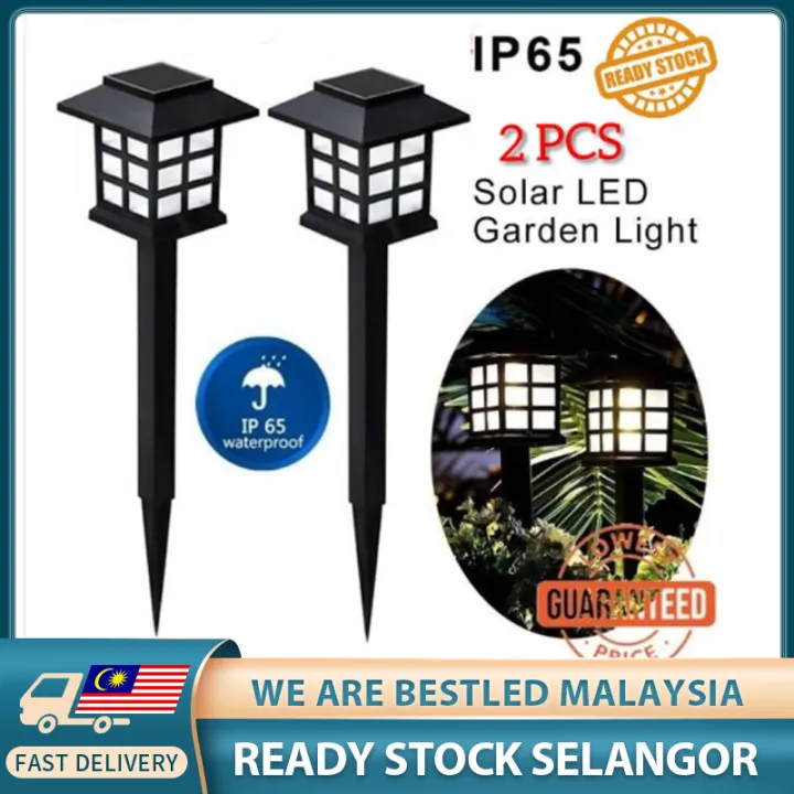 2PCS LED Outdoor Solar Light Lantern Garden Street Lawn ...