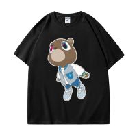 Kanye West Graduation T Shirt Mens Womens Cartoon Casual Short Sleeve T-shirts Summer High Street Tidal Current Oversized Tees