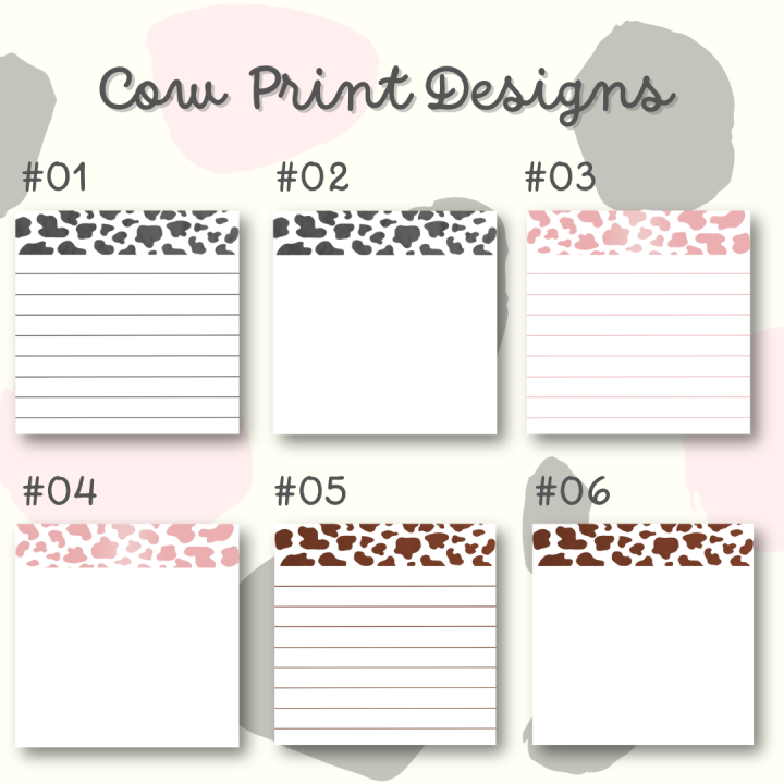 Cow Print Notepads Individual Packing 40 Sheet Lazada PH Cow print notepads individual packing 40 sheet lazada ph