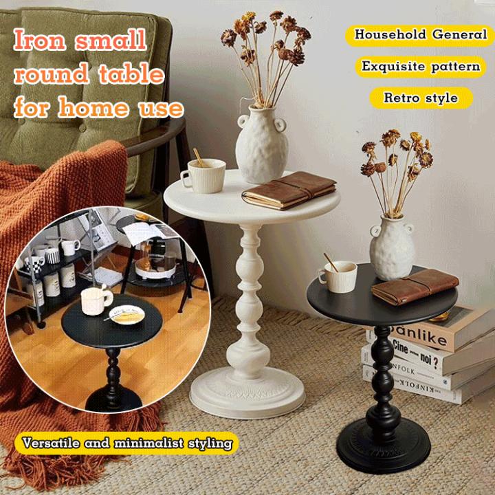 bobog Small round wrought iron bedside table Lazada PH