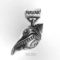 Navar Gallery : ชาร์มสังข์ เนื้อเงินแท้ 92.5 Conch shell Charm Silver 92.5