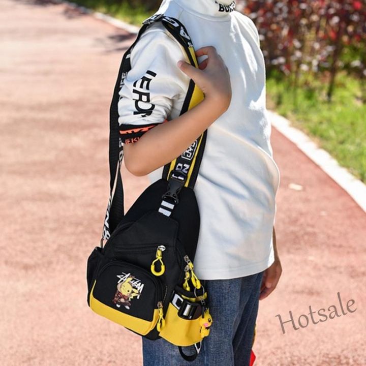 hot-sale-c16-ready-stock-beg-dada-kanak-kanak-lelaki-beg-korea-gaya-bergaya-budak-lelaki-beg-kecil-pikachu-yang-comel-korean-style-lovely-childrens-pikachu-nylon-backpack-messenger-bag