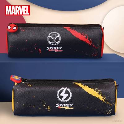 Marvel American team Spider-Man Student Pencil case Children 10-15Y Boys PU Leather Storage Bag Stationery Box