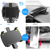 【Paul L】 Universal 360 ° คลิปบนแดชบอร์ดผู้ถือโทรศัพท์มือถือในรถ Mount Stand Cradle