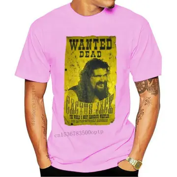 Cactus Jack Wanted Dead Mick Foley Mens T-shirt
