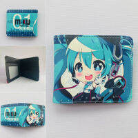 Hatsune Mikus ผู้ชายกระเป๋าสตางค์ผู้หญิงช่องเสียบการ์ด2ช่องอัลบั้มรูปพียู1ช่องซิป Dompet Koin อนิเมะ2ช่อง