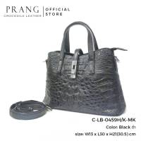 Prang Crocodile Leather Top Handle Bag Handbag กระเป๋าถือสตรี กระเป๋าผู้หญิง หนังจระเข้ C-LB-0459H/K-MK