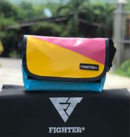 Fighter กระเป๋าสะพายข้างสีฟ้า-ชมพู[พร้อมส่ง]