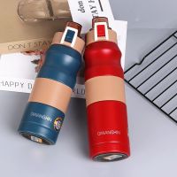 Large Capacity Sports Vacuum Bottle 304 Stainless Steel Outdoor Portable Travel Insulated Water Bottle Direct Drinking Cup