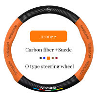 หนังนิ่มคาร์บอนไฟเบอร์รถพวงมาลัยฝาครอบล้อเหมาะสำหรับนิสสัน XT Rail Q Ashqai เบิก Maxima เตะ Altima Sentra Rogue Juke