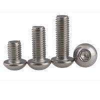 M5 5mm A2 304 stainless steel button head hex bolt screw stainless steel round / pan head M5x6/M5x8/M5x10/M5x12/M5x16/M5x20 Nails  Screws Fasteners