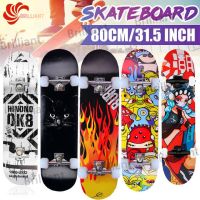 ?ส่งฟรี ALISA【รับประกัน10ปี】SKATEBOARDS สเก็ตบอร์ด 80CM ผู้เริ่มต้นเล่น-มืออาชีพ  (สินค้าพร้อมเล่น) แฟชั่นสเก็ตบอร์ด