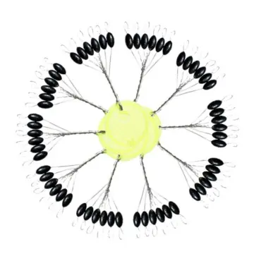 60pcs Rubber Space Bean sea Fly Fishing Rubber Oval Stopper Fishing Float  Bobber