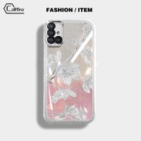 Callfire เคสโทรศัพท์กระดาษสีชมพูประกายสำหรับ Samsung Galaxy A31 A51 A51S M40S A71 A715ลายพิมพ์ Bauhinia TPU ลายดอกไม้ป้องกันการชนกันนิ่ม