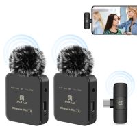 【Ready Stock】 Puluz Wireless Lavalier Microphone สำหรับโทรศัพท์ Type-C ตัวรับสัญญาณ Type-C และไมโครโฟนคู่ (สีดำ) 100% genuine quality