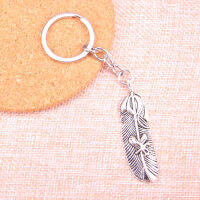 20pcs feather eagle Keychain 56*15mm Pendants Car Key Chain Ring Holder Keyring Souvenir Jewelry Gift