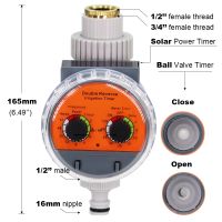 MUCIAKIE Type A Solar Power Ball Valve Timers Home Garden Watering Irrigation Automatic Controller Waterproof 1/2 3/4 Thread