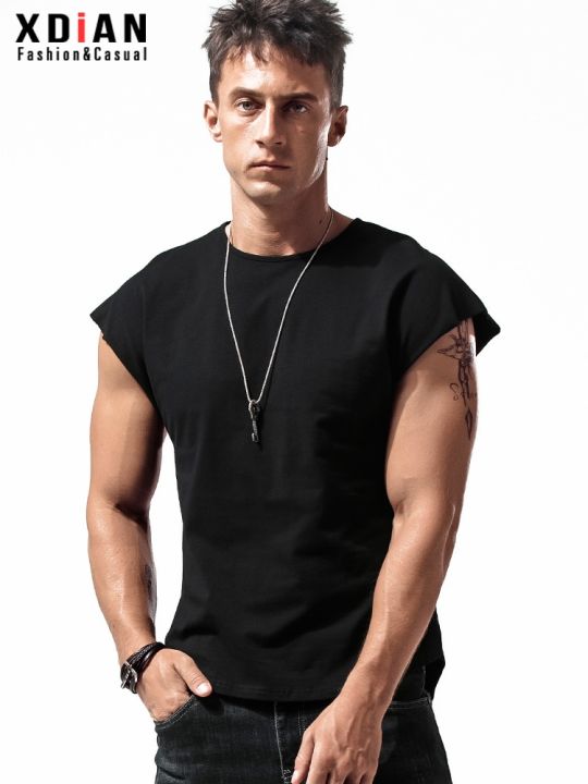 original-sleeveless-t-shirt-mens-loose-cotton-sports-fitness-vest-with-cut-sleeves-summer-american-style-wide-shoulder-vest-trendy-brand-short-sleeves