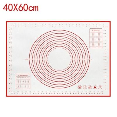 【✱2023 HOT✱】 congbiwu03033736 แผ่นรองอบหนาทำจากซิลิโคนสำหรับนวดแป้งแผ่นรองทำขนมอบมาการองในเตาอบ