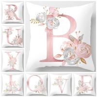 Pink Letter Cushion Cover Decorative Pillow Cover Home Decor Sofa Living Room Pillowcase For Sofa Pillowcover Coussin Cojines