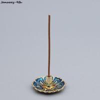 1 ชิ้น 9 หลุมทองแดงผู้ถือธูป Mini Lotus ดอกไม้ธูป Sticks Burner Cones Censer Teahouse อุปกรณ์ตกแต่งบ้าน-Chuieri