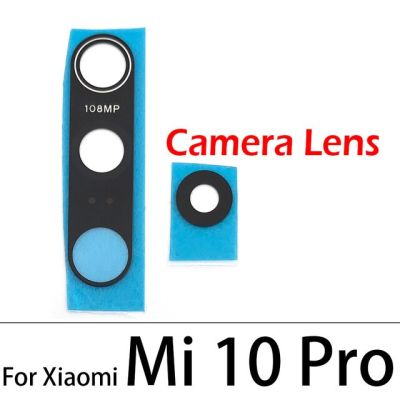 กระจกกล้องถ่ายรูปด้านหลังพร้อมที่ยึดเฟรมสำหรับ Xiaomi Mi 10 Pro Mi10กระจกกล้องมองหลังชิ้นส่วนอะไหล่เลนส์กระจกกล้องถ่ายรูป